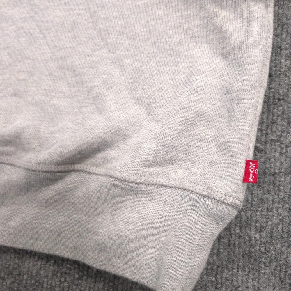 Levis Sweatshirt Mens L‎ Gray Heather Graphic Standard Crewneck Relaxed Fit NEW